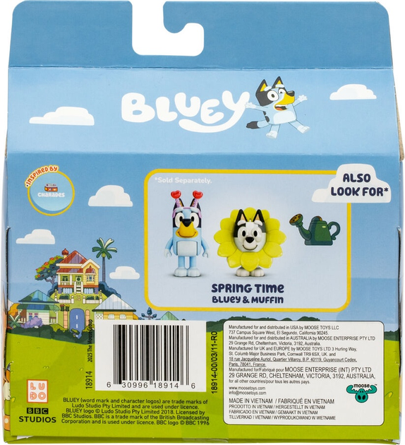 Набір фігурок Moose Bluey Весна 2 фігурки Bluey + Bingo (630996189139) - зображення 5
