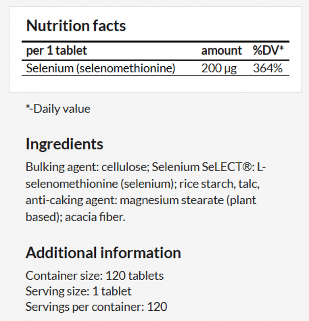 Suplement diety MZ Selenium 120 tabletek (5905806911459) - obraz 2
