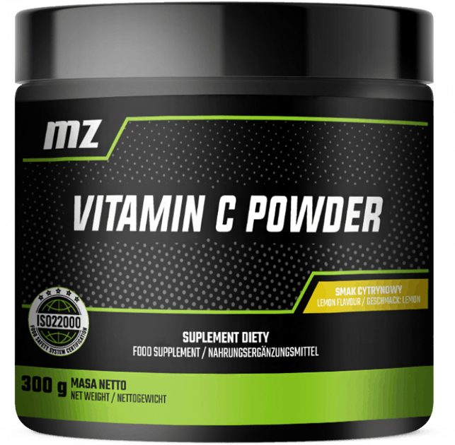 Suplement diety MZ Vitamin C Powder Smak cytrynowy 300 g (5905806911824) - obraz 1