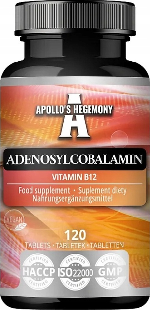 Suplement diety Apollo's Hegemony Adenosylcobalamin 120 tabletek (8721077930466) - obraz 1