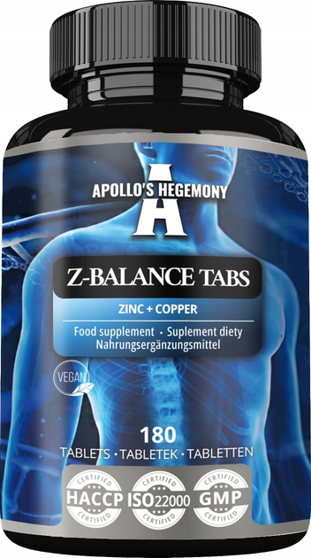Suplement diety Apollo's Hegemony Z-Balance 180 tabletek (8721077930732) - obraz 1