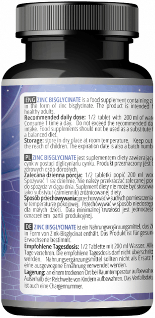 Suplement diety Apollo's Hegemony Zinc Bisglycinate 120 tabletek (8721077930602) - obraz 2