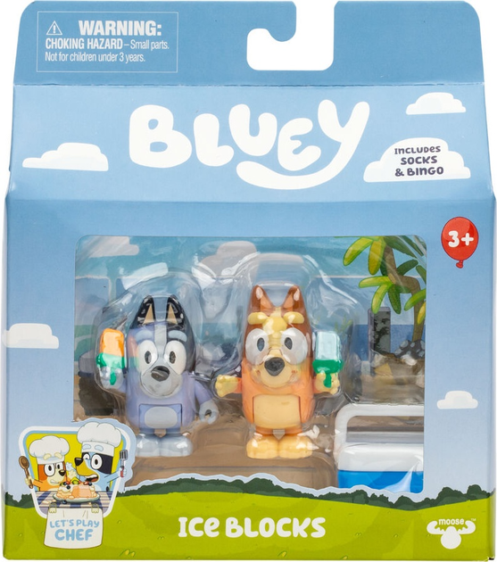 Набір фігурок Moose Bluey Морозиво 2 фігурки Bingo + Socks (630996189146) - зображення 1