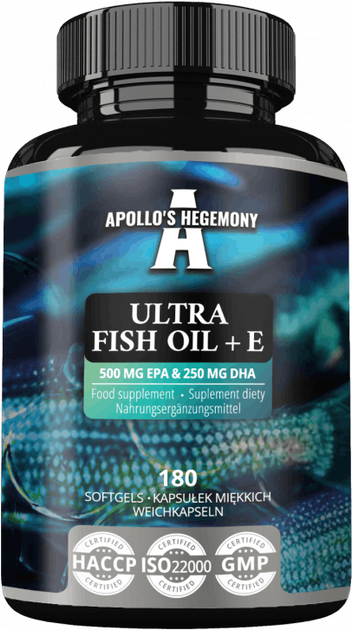 Suplement diety Apollo's Hegemony Ultra Fish Oil + E 180 kapsułek (8721077930046) - obraz 1