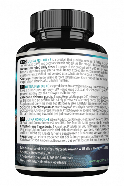 Дієтична добавка Apollo's Hegemony Ultra Fish Oil + E 100 капсул(8721077930039) - зображення 2