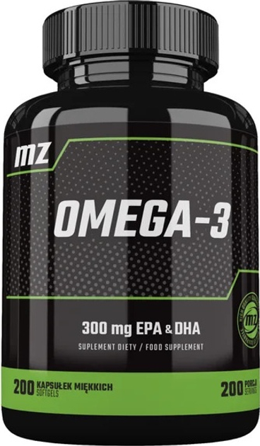 Suplement diety MZ Omega-3 200 kapsułek (5904873481650) - obraz 1