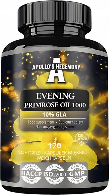 Suplement diety Apollo's Hegemony Evening Primrose Oil 1000 120 kapsułek (8721077930268) - obraz 1