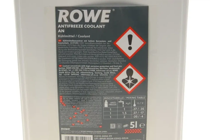 Концентрат антифризу Rowe Hightec Antifreeze AN G11 (синій) (5л.) - изображение 2