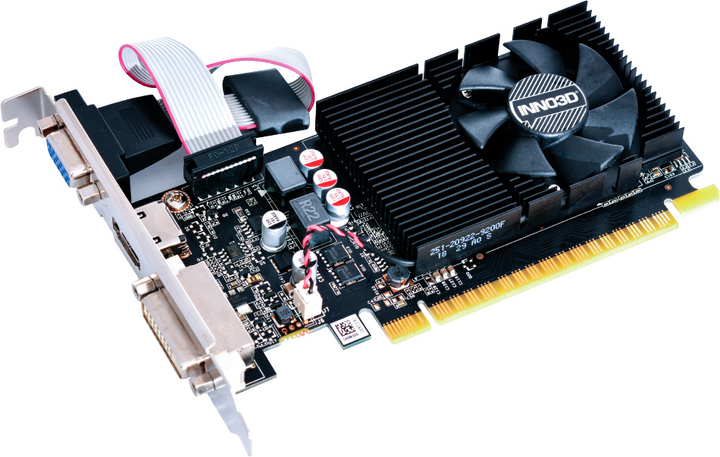 Karta graficzna INNO3D PCI-Ex GeForce GT 730 SDDR3 LP 4GB GDDR3 (64bit) (902/1600) (VGA, DVI, HDMI) (N73P-BSDV-M3BX) - obraz 1