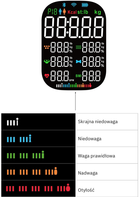 Waga podłogowa Webber Bonita SBS-1321B-W (05IF1321B) - obraz 3