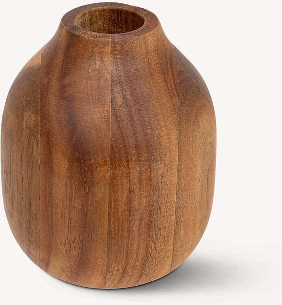 Wazon Atmosphera Soliflore dekoracyjny z drewna akacji brązowy 12.5 cm (5902973456059) - obraz 3