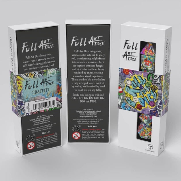 Zestaw kostek do gier planszowych Q-Workshop Full Art: Graffiti (5907699497935) - obraz 7