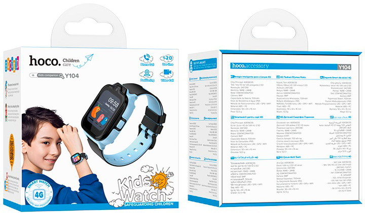 Smartwatch dla dzieci Hoco Y104 42 mm Blue (6942007646369) - obraz 4
