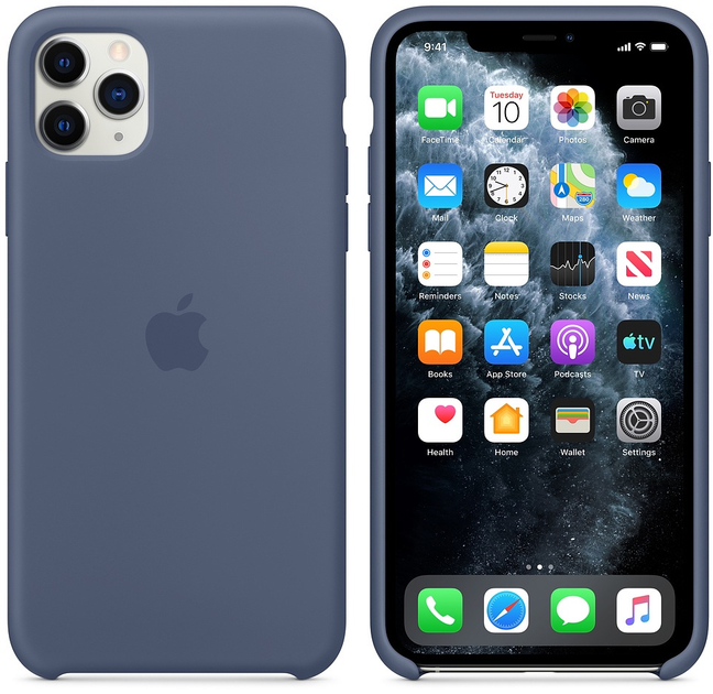 Панель Apple Silicone Case для Apple iPhone 11 Pro Max Alaskan Blue (MX032) - зображення 6