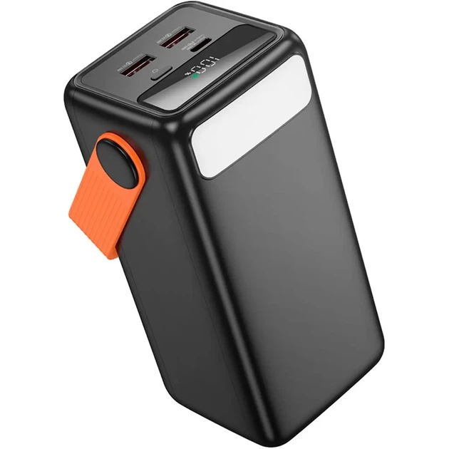 Power bank BOROFONE BJ66A 50000mAh Magnifico PD20W QC3.0 2USB type-c Led Lamp чорний - Фото 8 Power bank BOROFONE BJ66A 50000mAh Magnifico PD20W QC3.0 2USB type-c Led Lamp чорний - зображення 8