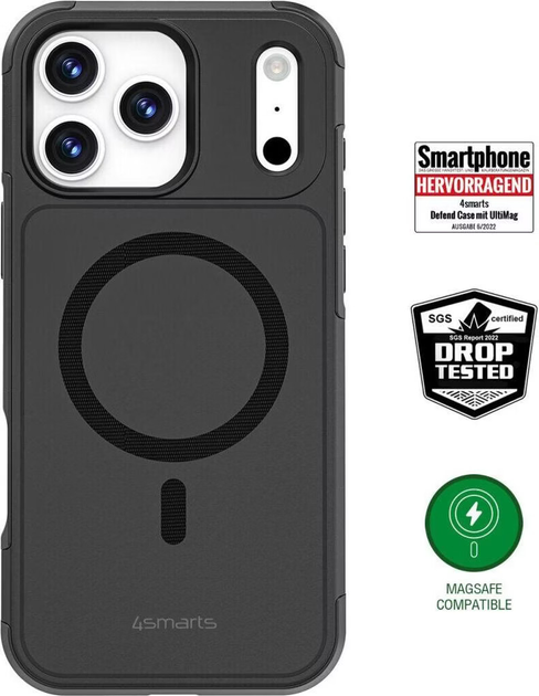 Etui 4smarts Defend Case do Apple iPhone 17 Pro Max Black (4252011911912) - obraz 7