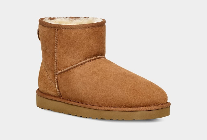 Чоловічі уггі Класік Міні Рижі Замшеві UGG Classic Mini Chestnut Suede (46, коричневий) - Фото 2 Чоловічі уггі Класік Міні Рижі Замшеві UGG Classic Mini Chestnut Suede (46, коричневий) - изображение 2