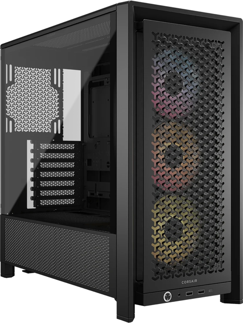 Obudowa Corsair 4000D RS ARGB Frame Tempered Glass Black (CC-9011296-WW) - obraz 1