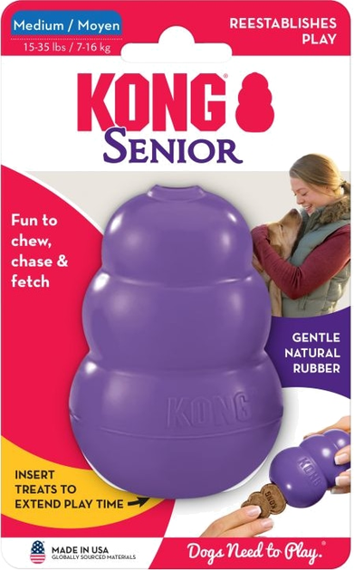 Zabawka Kong Senior gruszka-karmidło dla psów średnich ras w starszym wieku M (35585111490) - obraz 2