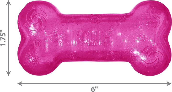 Zabawka Kong Squeezz Crackle Bone chrupiąca kość dla psów średnich ras M (35585323084) - obraz 4