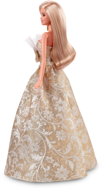 Lalka kolekcjonerska Barbie Świąteczna – blondynka (JBH95) (194735260966) - obraz 5