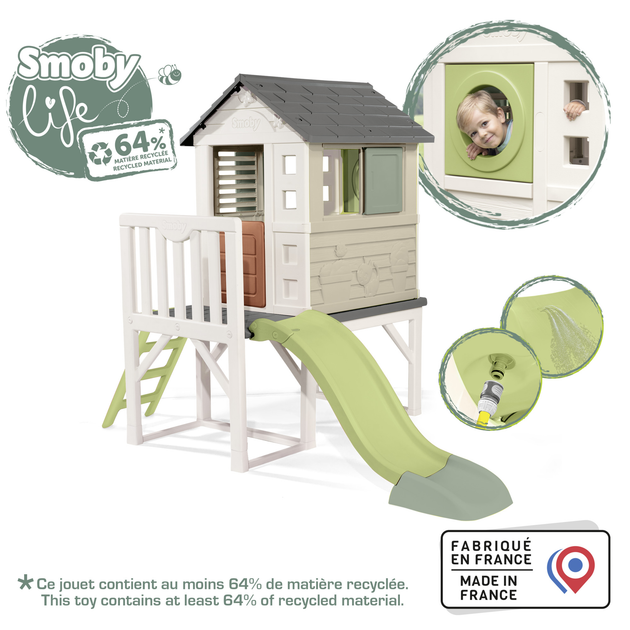 Domek Smoby Toys Life Letni wypoczynek na podporach 243x160x197 cm (7600810802) (3032168108028) - obraz 2