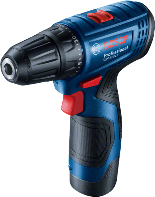 Wiertarko-wkrętarka akumulatorowa Bosch Professional GSR 120-LI 2 Ah + Latarka GLI 12V-300 (06019G8004) - obraz 2
