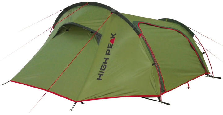 Namiot High Peak Sparrow 2 LW Zielono-czerwony (10187) (4001690101875) - obraz 2