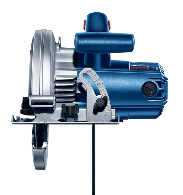 Pilarka tarczowa Bosch Professional GKS 140 1.4 kW 180-184 mm średnica tarczy 20 mm średnica mocowania + tarcza Eco for Wood prowadnica równoległa, klucz (06016B3020) - obraz 3