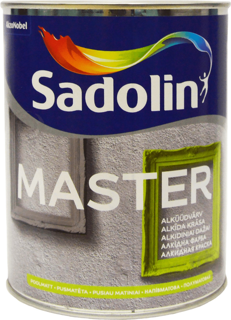 Farba Sadolin Master 30 alkidowa do drewna i metalu półmatowa Biała BW 1 l (5181233) - obraz 1