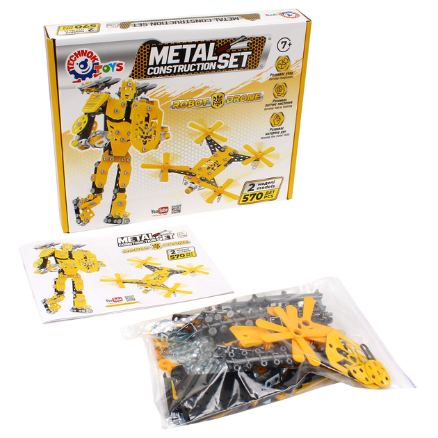 Metalowy konstruktor Technok 570 elementów (4823037610136) - obraz 6