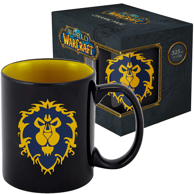 Kubek Blizzard WORLD OF WARCRAFT Alliance 325 ml Czarny (FWWMUG24BKAll0002) - obraz 1