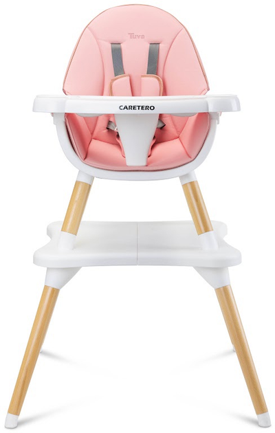 Krzesełko do karmienia Caretero Tuva 2 w 1 Różowy TERO-7708 (5908310395678) - obraz 3