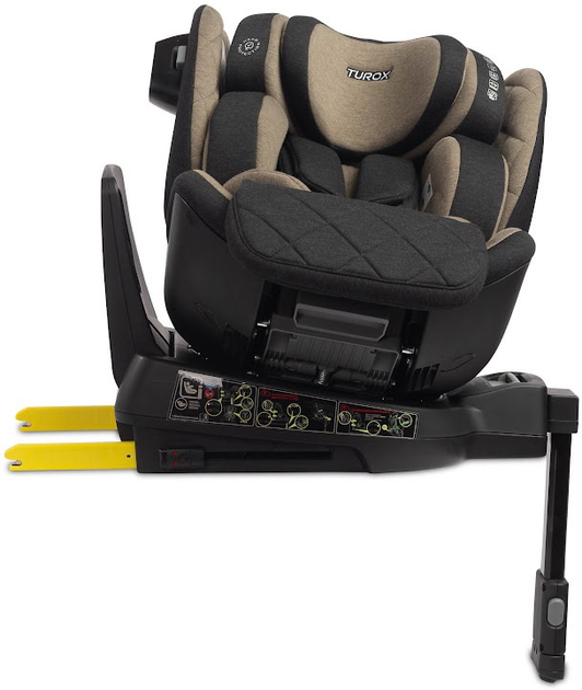 Fotelik samochodowy Caretero Turox I-Size Isofix od 40 do 150 cm Khaki TERO-1983 (5908310396880) - obraz 8