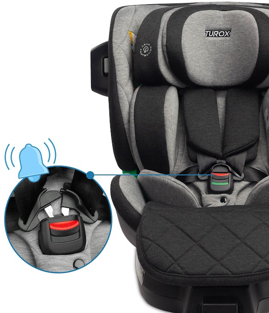 Fotelik samochodowy Caretero Turox I-Size Isofix od 40 do 150 cm Szary TERO-1981 (5908310396866) - obraz 15