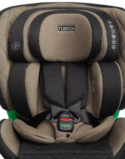 Fotelik samochodowy Caretero Turox I-Size Isofix od 40 do 150 cm Khaki TERO-1983 (5908310396880) - obraz 15