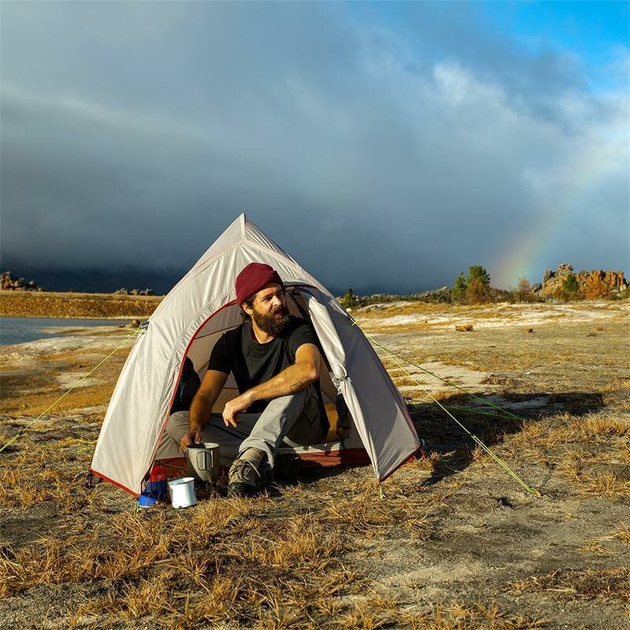 Ультралегкий двомісний намет з підлогою Naturehike Cloud Up 2 Updated 20D Сірий NH17T001-T (6927595724668) - зображення 7