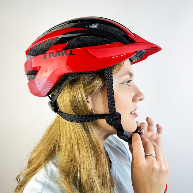 Kask rowerowy Livall MT1 NEO M 54-58 cm Czarny/Czerwony (LIV-T0MT1N-1243) - obraz 8