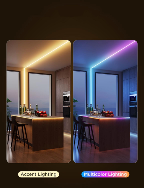 Taśma LED inteligentna Govee COB Strip Light Pro, 3 m, RGBIC+W, WI-FI/Bluetooth Biała (H61E53D1) - obraz 3