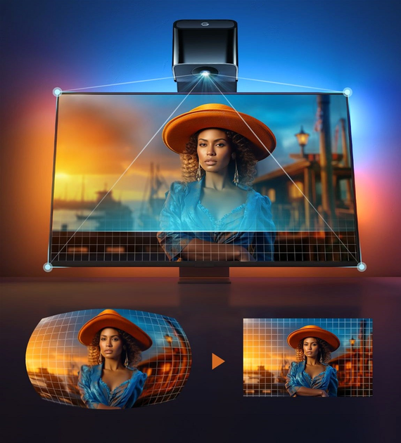 Zestaw oświetlenia adaptacyjnego Govee Backlight 3 Lite 40-50', RGBICW, WI-FI/Bluetooth Czarny (H60973D1) - obraz 7