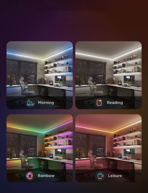 Taśma LED inteligentna Govee COB Strip Light Pro, 3 m, RGBIC+W, WI-FI/Bluetooth Biała (H61E53D1) - obraz 4