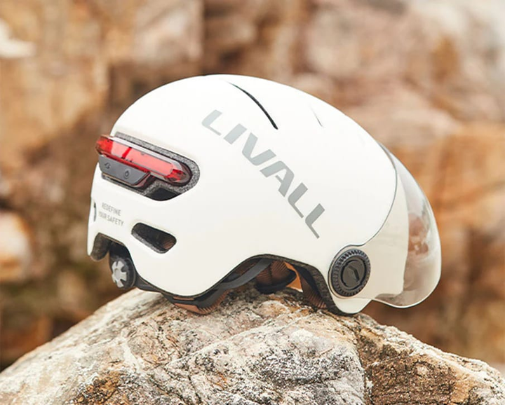 Kask rowerowy Livall L23 L 58-62 cm Białe/Kość Słoniowa (LIV-000L23-4310) - obraz 11