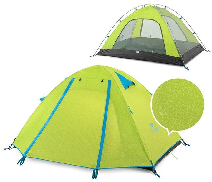 Namiot dwuosobowy Naturehike P-Series NH18Z022-P 210T/65D Jasnozielony (6975641887782) - obraz 3
