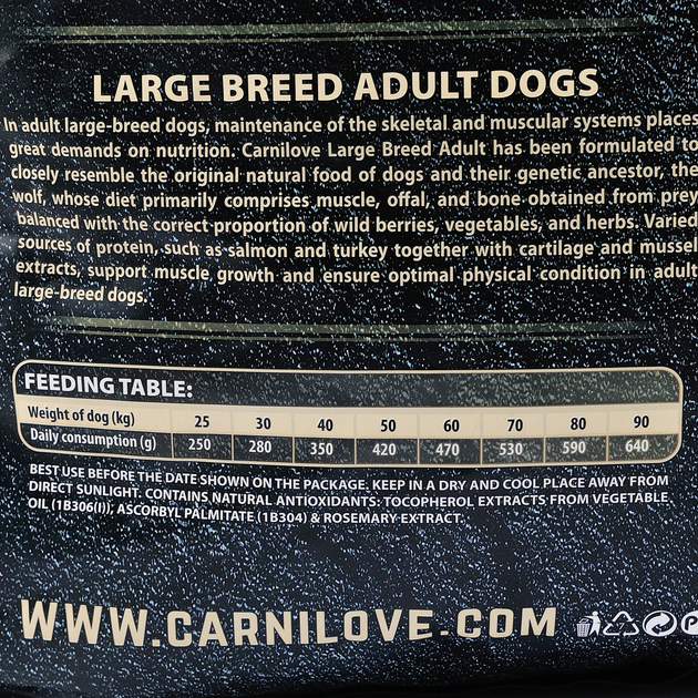 Сухий корм для дорослих собак великих порід Carnilove Salmon&Turkey Large Breed 12 кг (8595602508945) - зображення 4