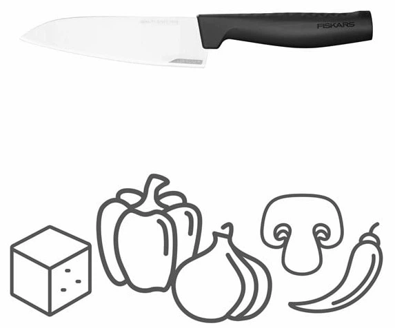 Nóż szefa kuchni Fiskars Hard Edge mały 14 cm (6424002011026) - obraz 5