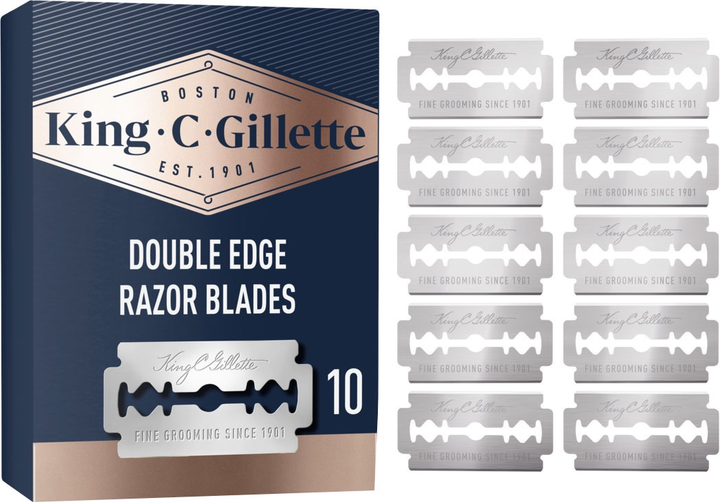 Набір лез для гоління Gillette King C. 10 шт (7702018590179) - зображення 1