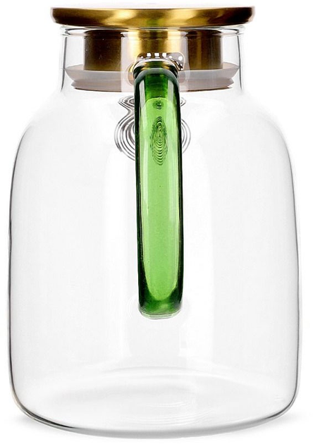 Dzbanek Homla Kubbe szklany ze złotym wieczkiem 1.8 l (5904183802916) - obraz 6