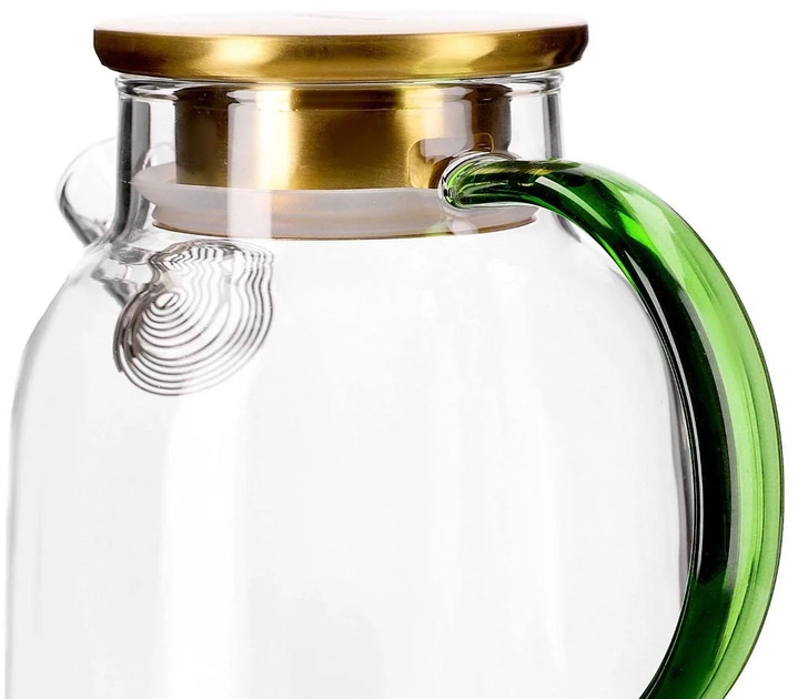 Dzbanek Homla Kubbe szklany ze złotym wieczkiem 1.8 l (5904183802916) - obraz 7