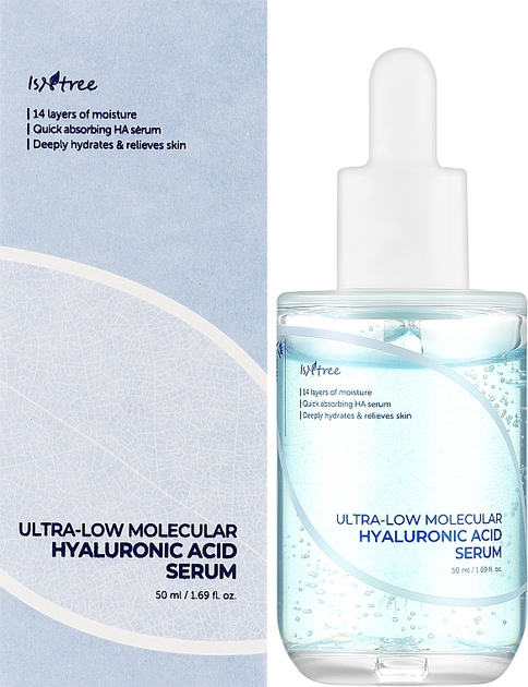 Сироватка для обличчя IsnTree Ultra-Low Molecular Hyaluronic Acid зволожувальна 50 мл (8809800940644) - зображення 2