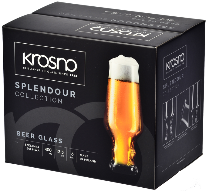 Набір склянок для пива Krosno Splendour 6 шт x 400 мл (5900345788616) - зображення 3